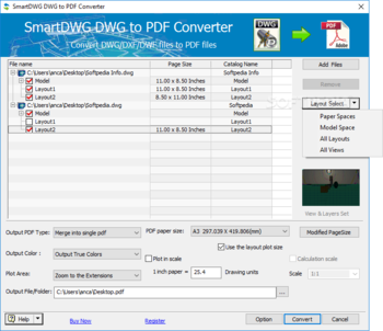 smartdwg dwg to pdf converter screenshot 2