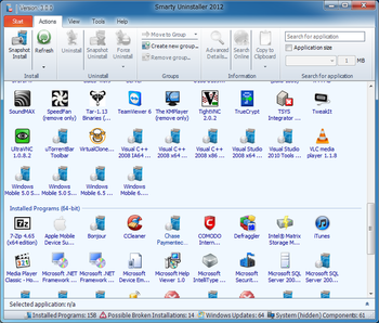 Smarty Uninstaller 2009 Pro screenshot