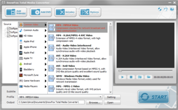 SnowFox DVD & Video Converter screenshot 2