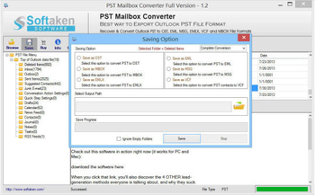 Softaken PST Mailbox Converter screenshot
