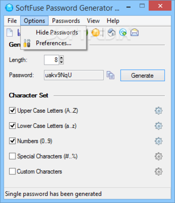 SoftFuse Password Generator Free screenshot 3