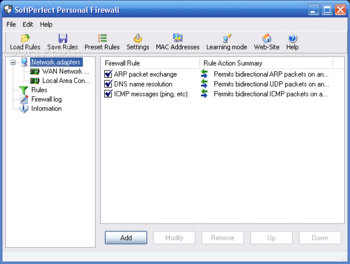 SoftPerfect Personal Firewall screenshot