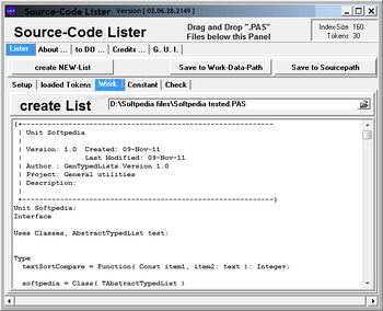 Source-Code Lister screenshot