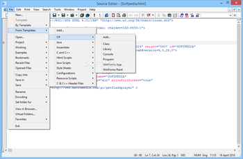 Source Editor screenshot 2