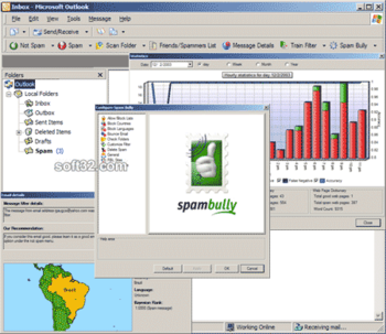 Spam Bully 2.0 for Outlook 2000/2002/2003 screenshot 2
