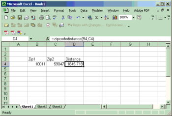 Spheresoft Zip Code Tools for Excel screenshot 2