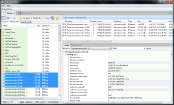 SQL BAK Explorer screenshot 2