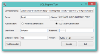 SQL Deploy Tool screenshot