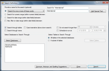 SQL Locator Database Search Engine screenshot