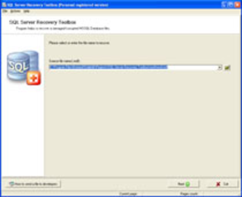 SQL Server Recovery Toolbox screenshot