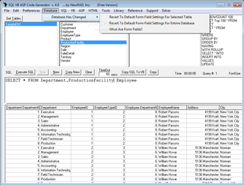 SQL VB ASP Code Generator screenshot 3