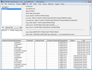 SQL VB ASP Code Generator screenshot 4