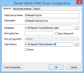 SQLite ODBC driver screenshot 2