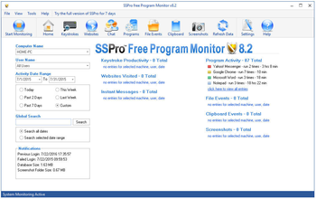 SSPro Free Program Monitor screenshot