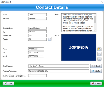 SSuite Office Address Book Pro screenshot 2