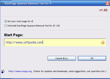 StartPage Spyware Removal Tool for IE screenshot