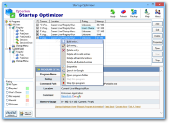 Startup Optimizer screenshot