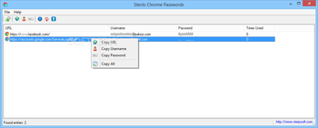 SterJo Chrome Passwords screenshot