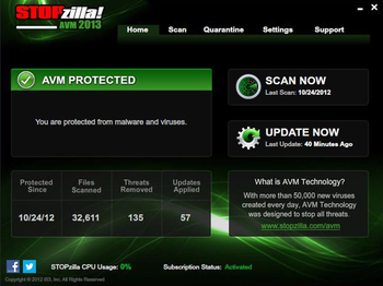 STOPzilla AntiVirus Free Download with Review screenshot