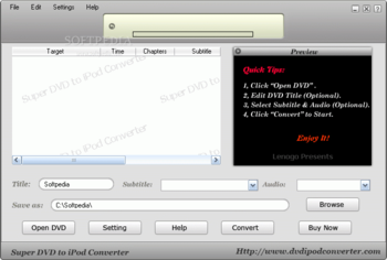 Super DVD to iPod Converter + Video to iPod PowerPack screenshot 2