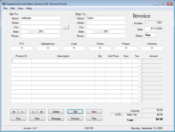 Supreme Invoices Basic screenshot 6