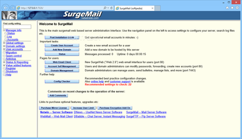 SurgeMail Mail Server screenshot