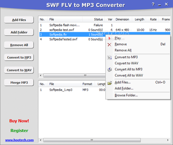 SWF FLV to MP3 Converter (formerly SWF to MP3 Converter) screenshot