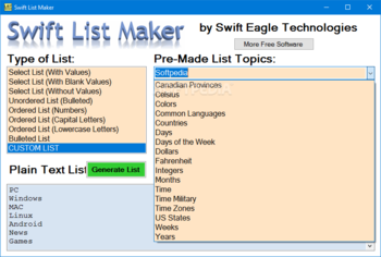 Swift List Maker screenshot 2
