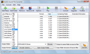 Switch Audio File Converter screenshot