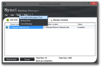Synei Backup Manager screenshot 5