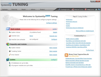 SystemUp Tuning 2009 screenshot