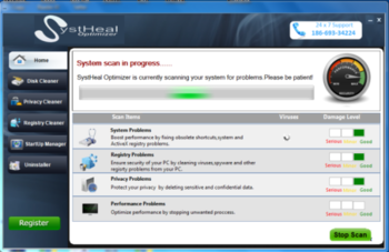 SystHeal Optimizer screenshot