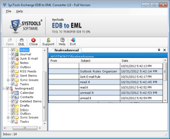 SysTools Exchange EDB to EML Converter screenshot 4