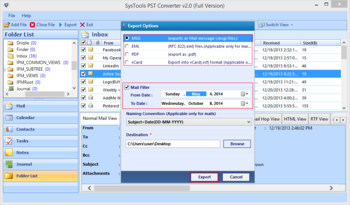 SysTools PST Converter screenshot 4