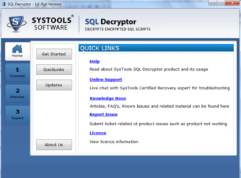 SysTools SQL Decryptor screenshot 4