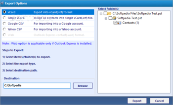 SysTools vCard Export screenshot 2