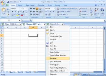 Tabs for Excel screenshot