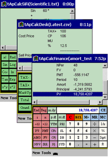 tApCalc Suite, Financial,Accounting,Scientific tape Calculators (Arm,xScale) screenshot
