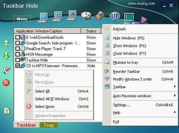 Taskbar Hide - hide windows program screenshot 2