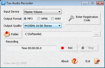 Tau Audio Recorder screenshot