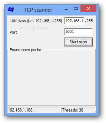 TCP scanner screenshot