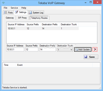 Tekaba VoIP Gateway screenshot 3