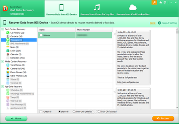 Tenorshare iPad Data Recovery screenshot 3
