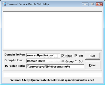 Terminal Service Profile Set screenshot