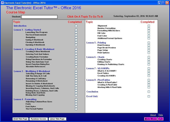 The Electronic Excel Tutor Office 2016 screenshot 3