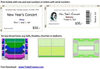 TicketCreator - Eintrittskarten drucken screenshot