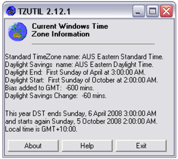 Time Zone Utility screenshot