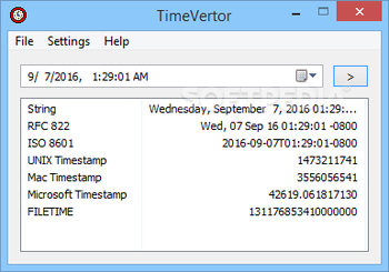 TimeVertor Portable screenshot