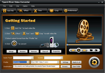 Tipard iRiver Video Converter screenshot