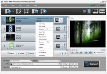 Tipard WMV Video Converter screenshot